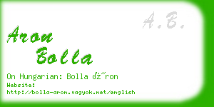 aron bolla business card